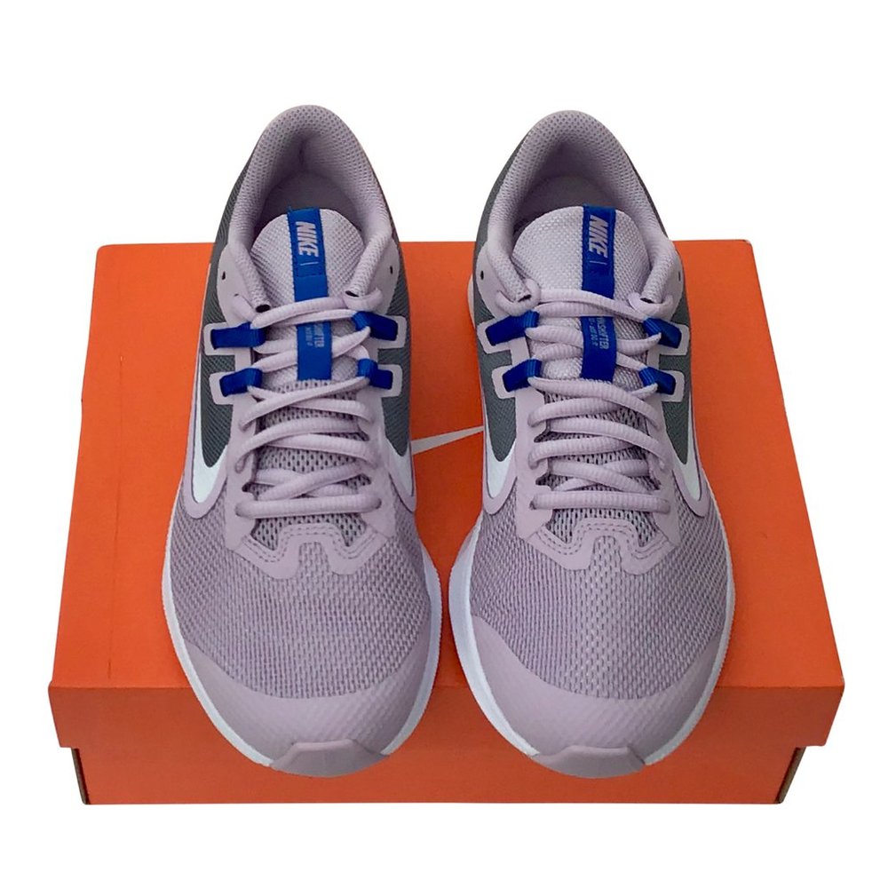 NIKE Youth Down Shifter 9 Running Shoes Lil/White